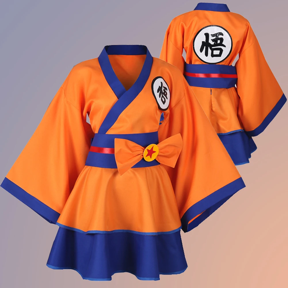 Cosplay Kimono “Goku” from Dragon Ball Z - Kf sd f ad b ac fb cfd ea robe kimono lolita pour adulte fille et femme d guisement goku cosplay tenue d halloween - Tenue de festival