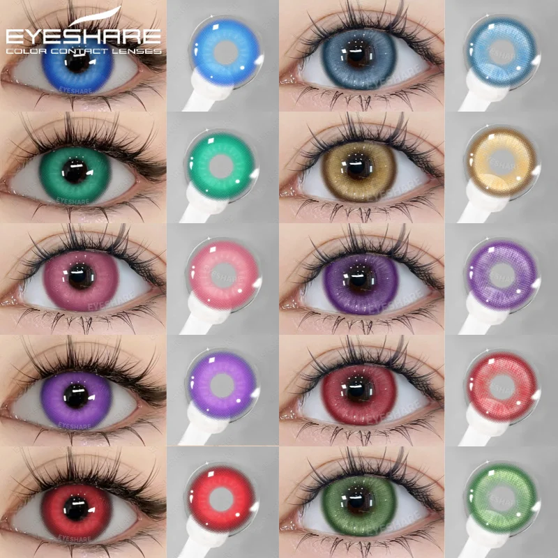 Coloured contact lenses for the eyes - Kf se f da a abec fc aef x eyeshare lentilles de contact color es pour les yeux bleu violet cosplay rose annuel halloween - Tenue de festival