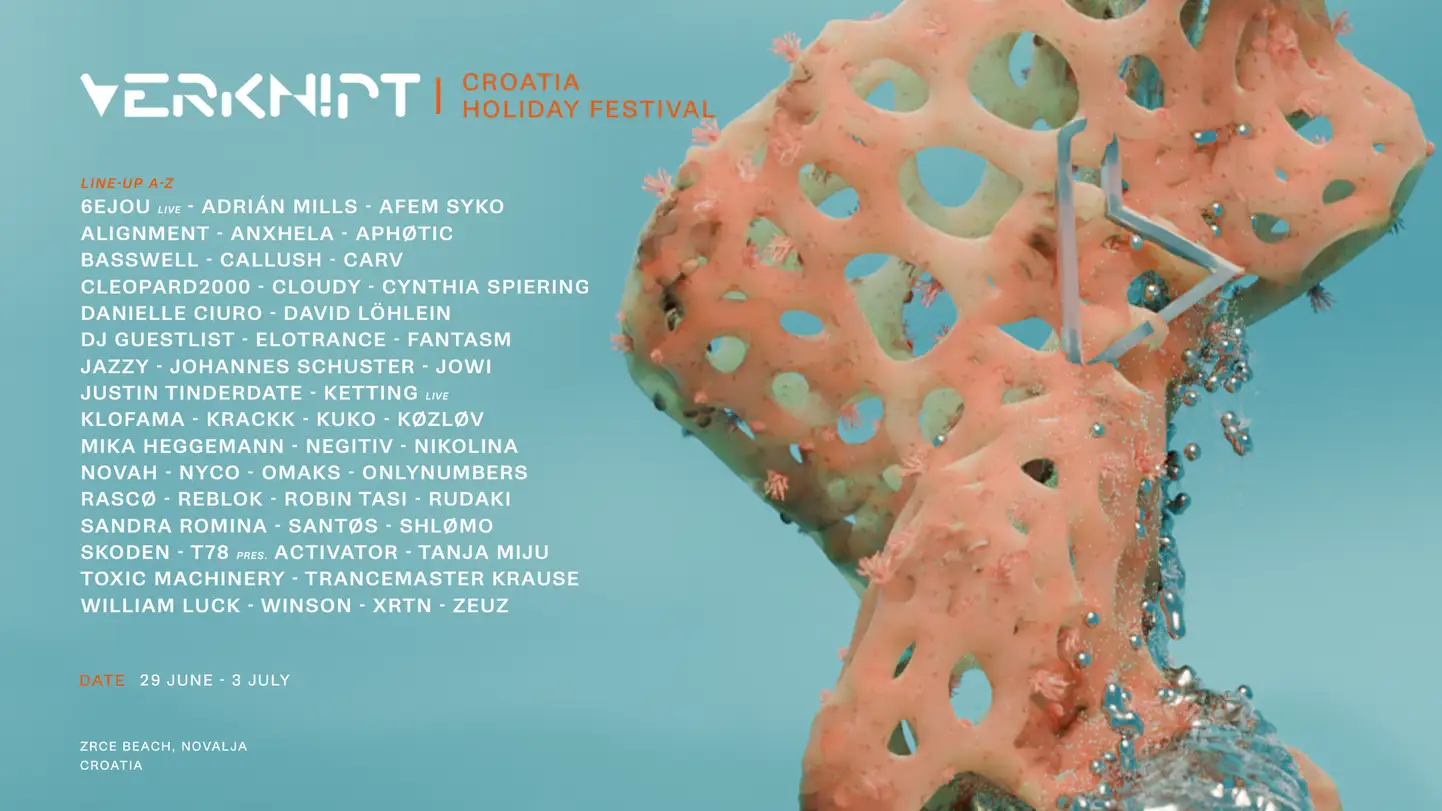 Les meilleurs festivals techno en Croatie en 2025 - Verknipt festival croatie tenue de festival.fr - Tenue de festival