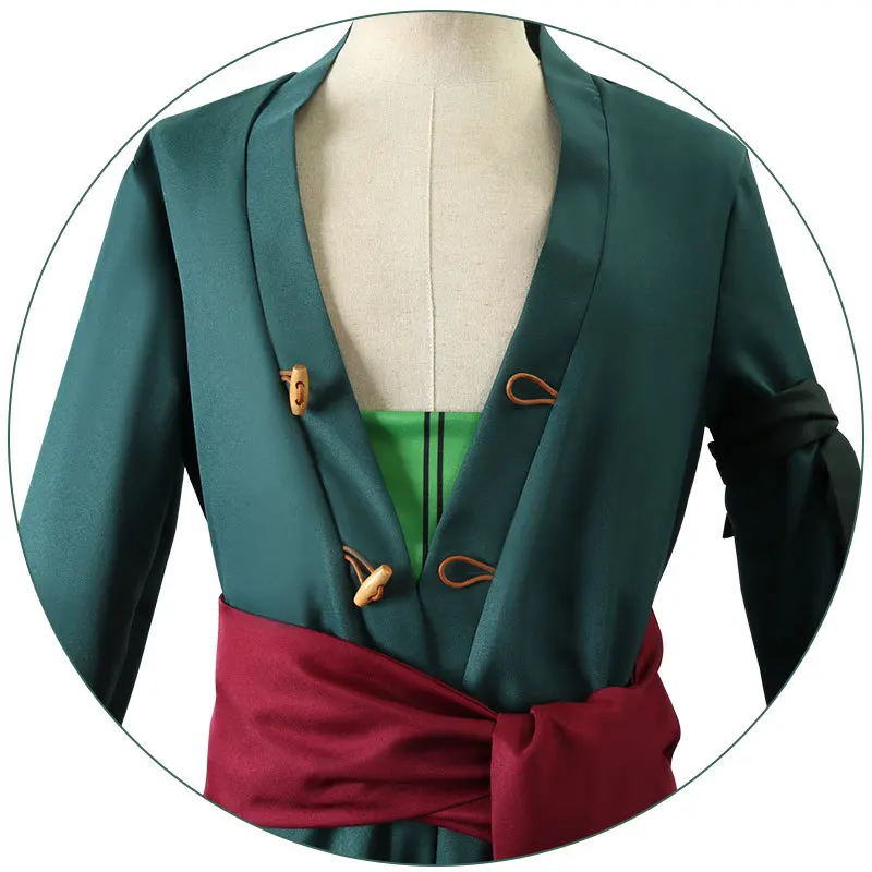Costume de cosplay "Roronoa Zoro" (Édition Wano) dans One Piece (avec perruque) - Kf s da c c ffa feef fc afy - Tenue de festival