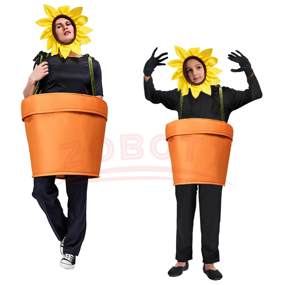 Sunflower Pot Costume - Kf s cdb d ba ct - Tenue de festival