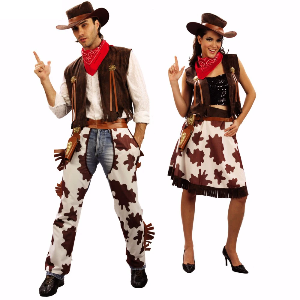 Cowboy Costume for Men and Women - Kf s a b c cc e a aee v - Tenue de festival