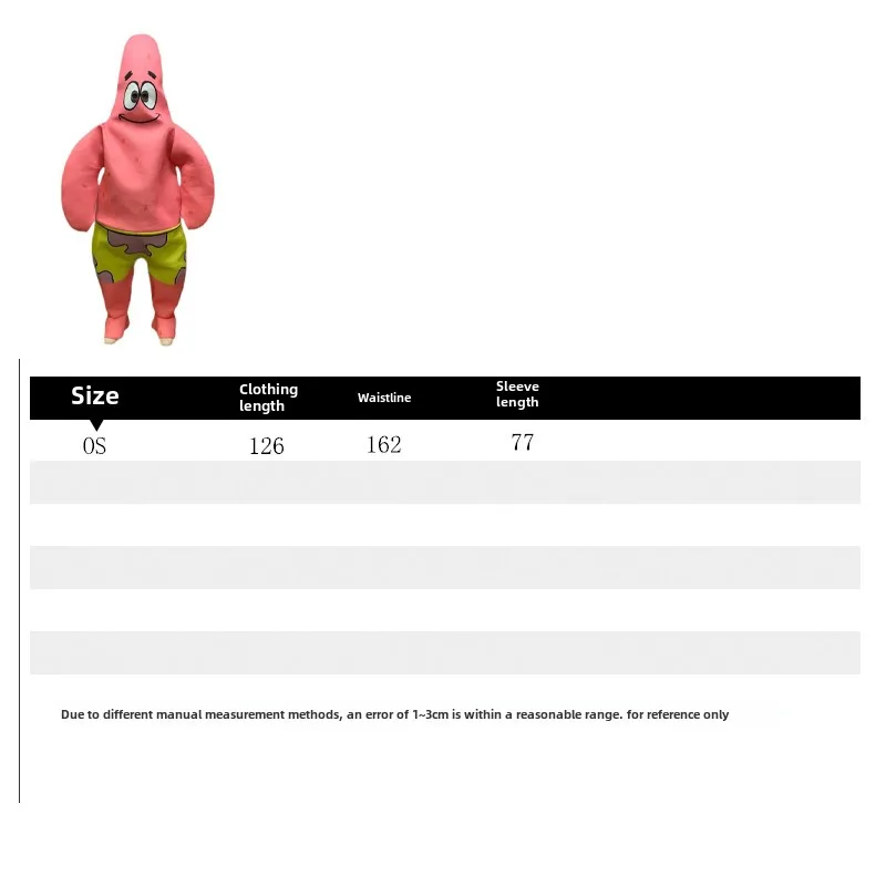 Costume de cosplay "Patrick l'étoile de mer" dans Bob l'éponge - Kf sa c d bc fa d dx - Tenue de festival