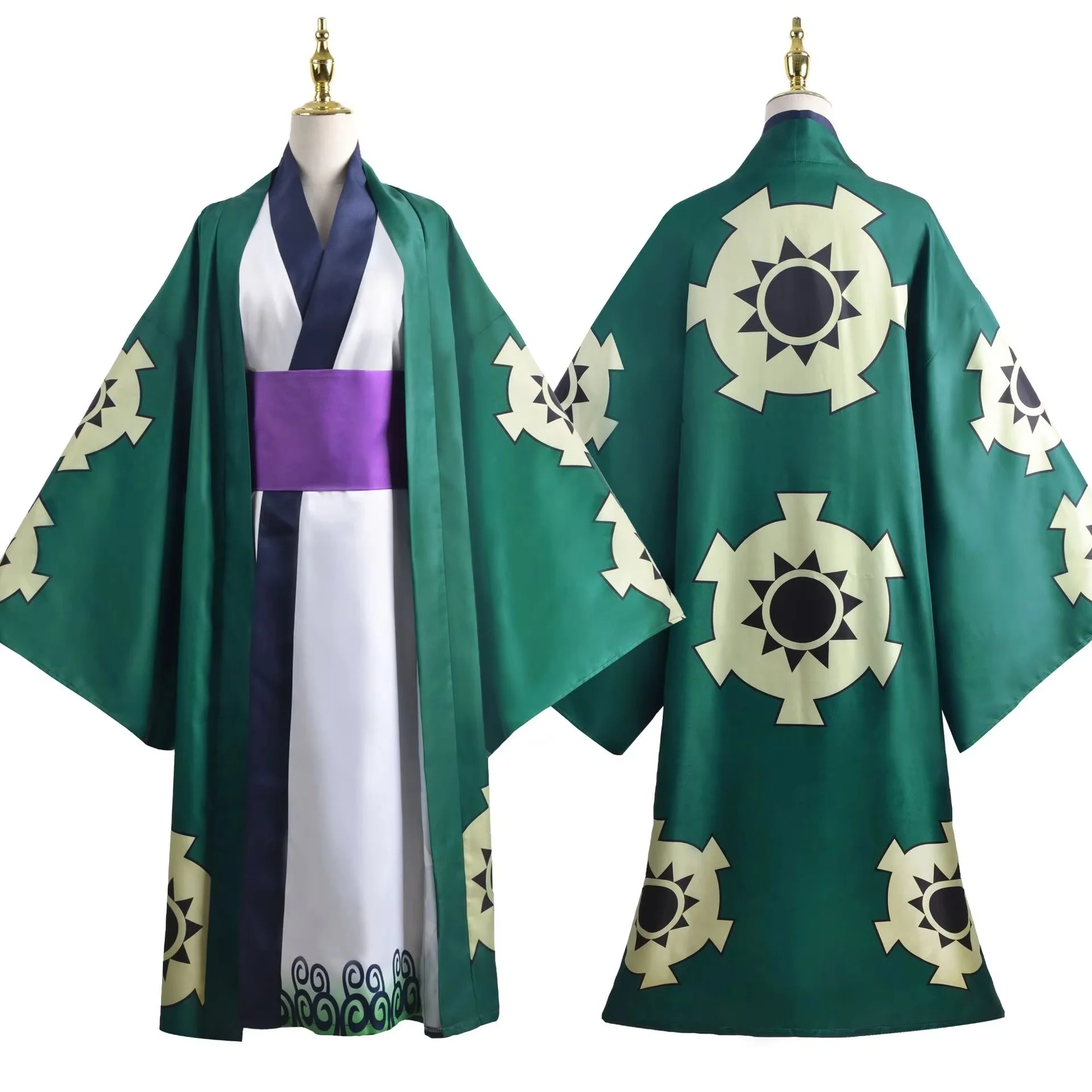 Costume de coslay "Roronoa Zoro" de l’arc Wano dans One Piece (avec perruque) - Kf sbed e d af c a efd d a d n - Tenue de festival