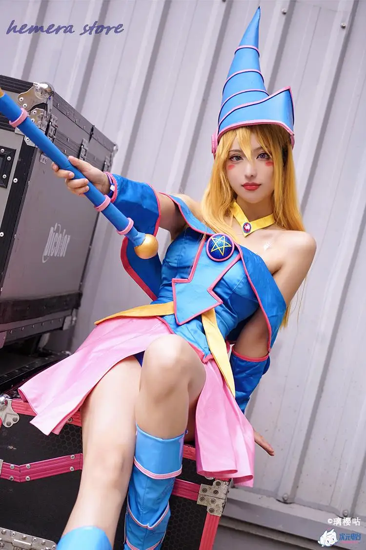 Dark Magician Girl Cosplay Costume from Yu-Gi-Oh! - Kf sd acb d bdfbddde d f abq - Tenue de festival
