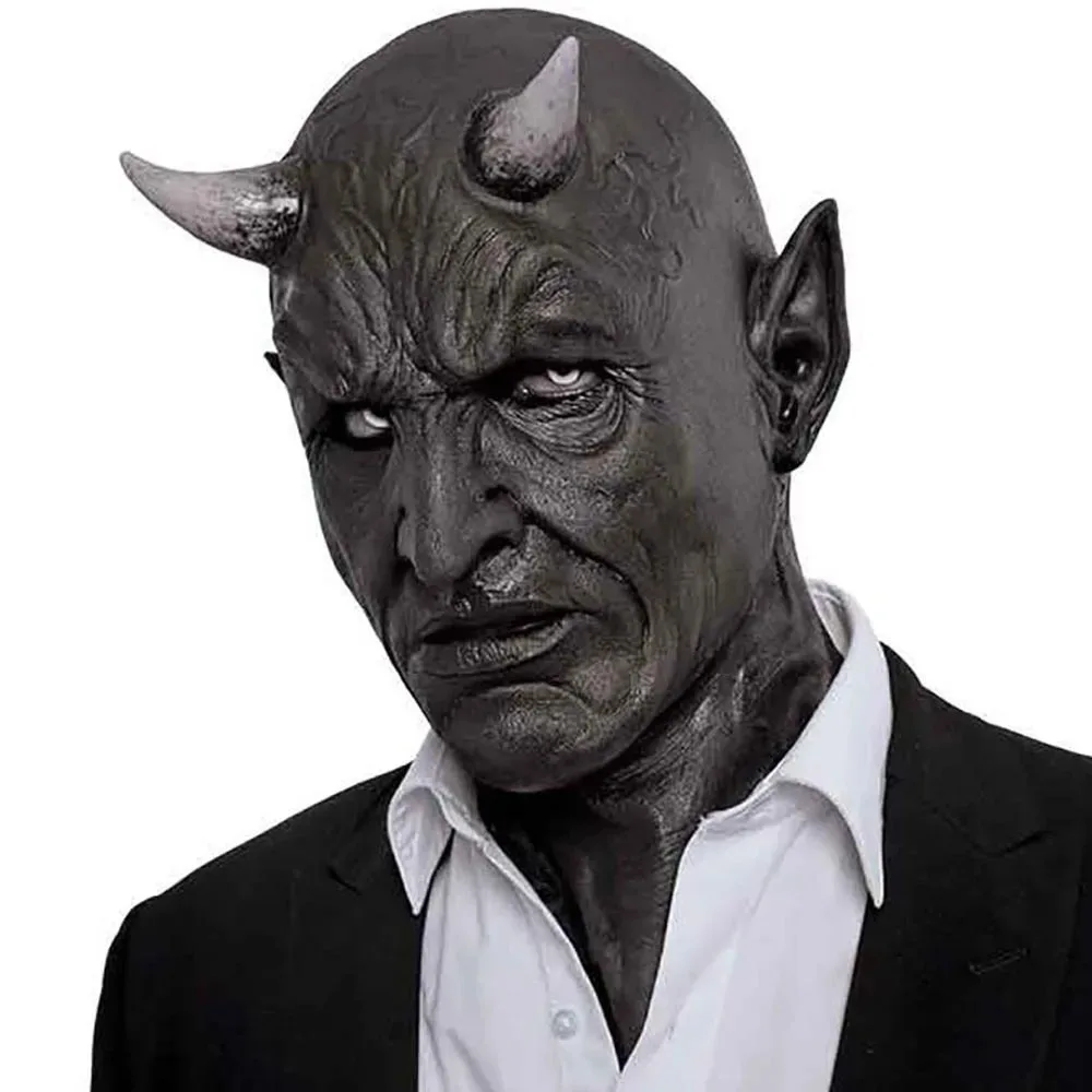 Dark Demon Mask with Horns and Pointed Ears - Kf sebf ea f b b d ae dcl - Tenue de festival