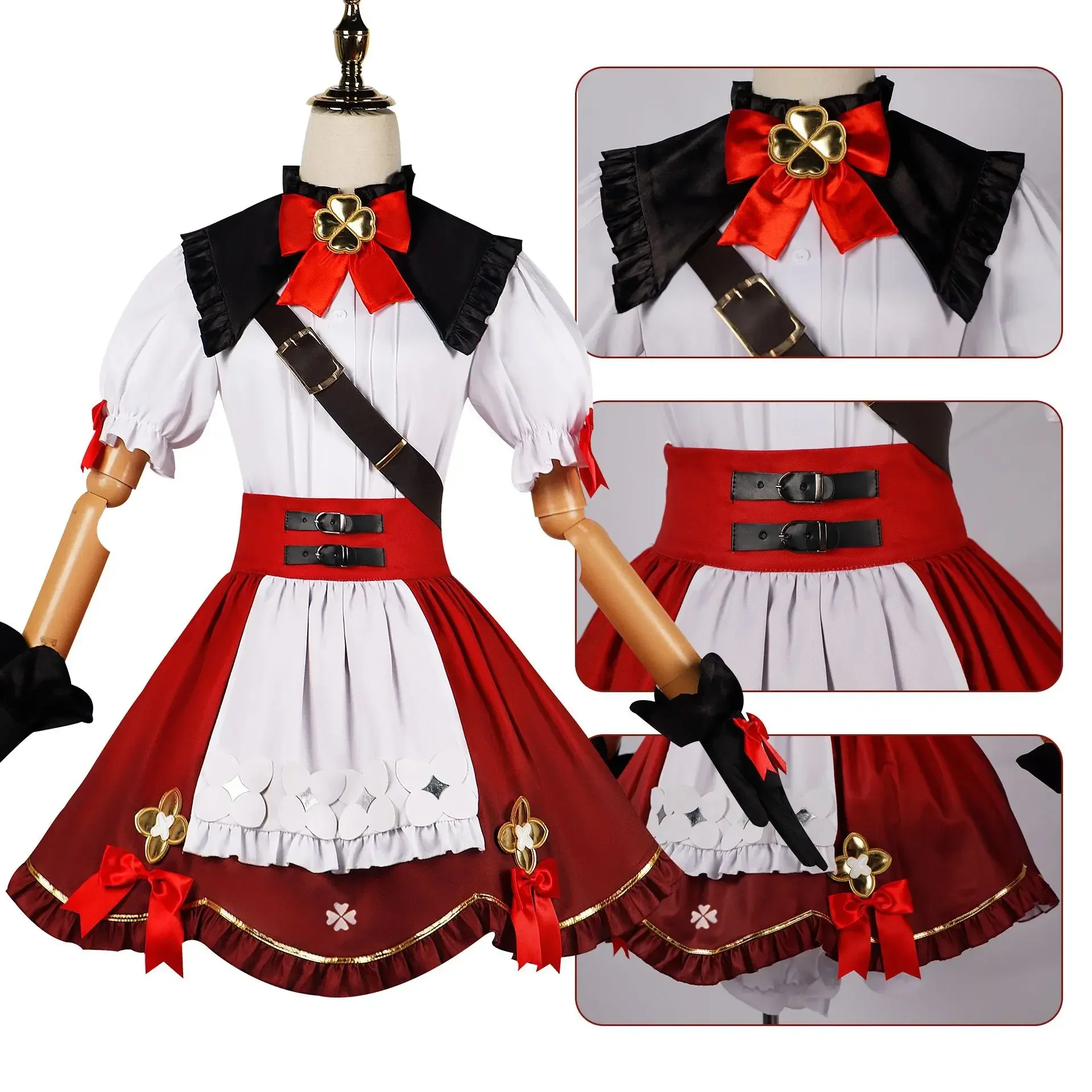 Costume cosplay de "Klee" dans Genshin Impact avec perruque - Kf sfea cc bd d a ba db r - Tenue de festival