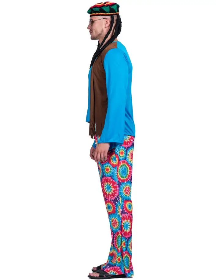 1970s Hippie Costume for Men - Kf h ba f a e fecb e a a g - Tenue de festival