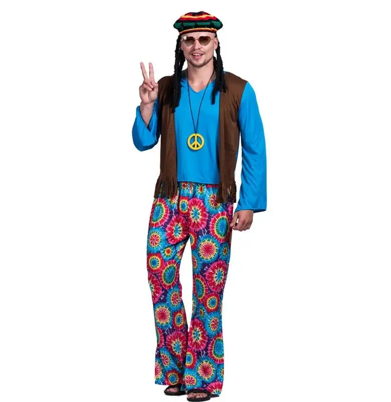 1970s Hippie Costume for Men - Kf h c eec c da e e ac a u - Tenue de festival