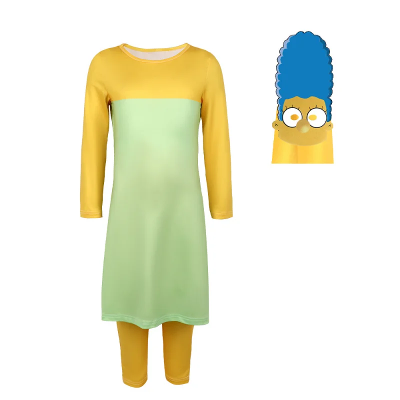 Marge Simpsons Cosplay Costume from The Simpsons - Kf s f a ab f fd af adt - Tenue de festival