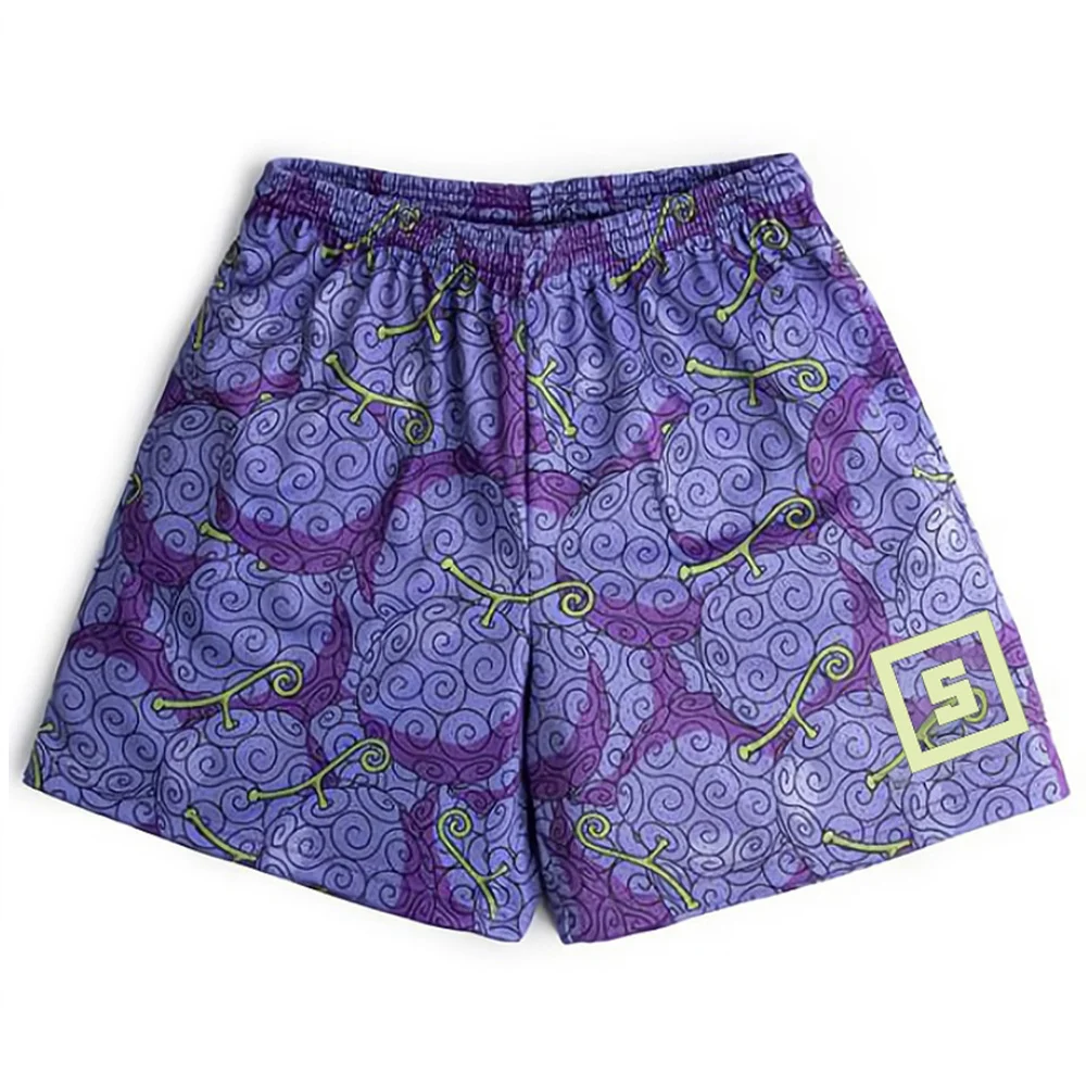 One Piece Dragon Fruit Print Shorts - Kf s bba bde ea ddf e ef h - Tenue de festival