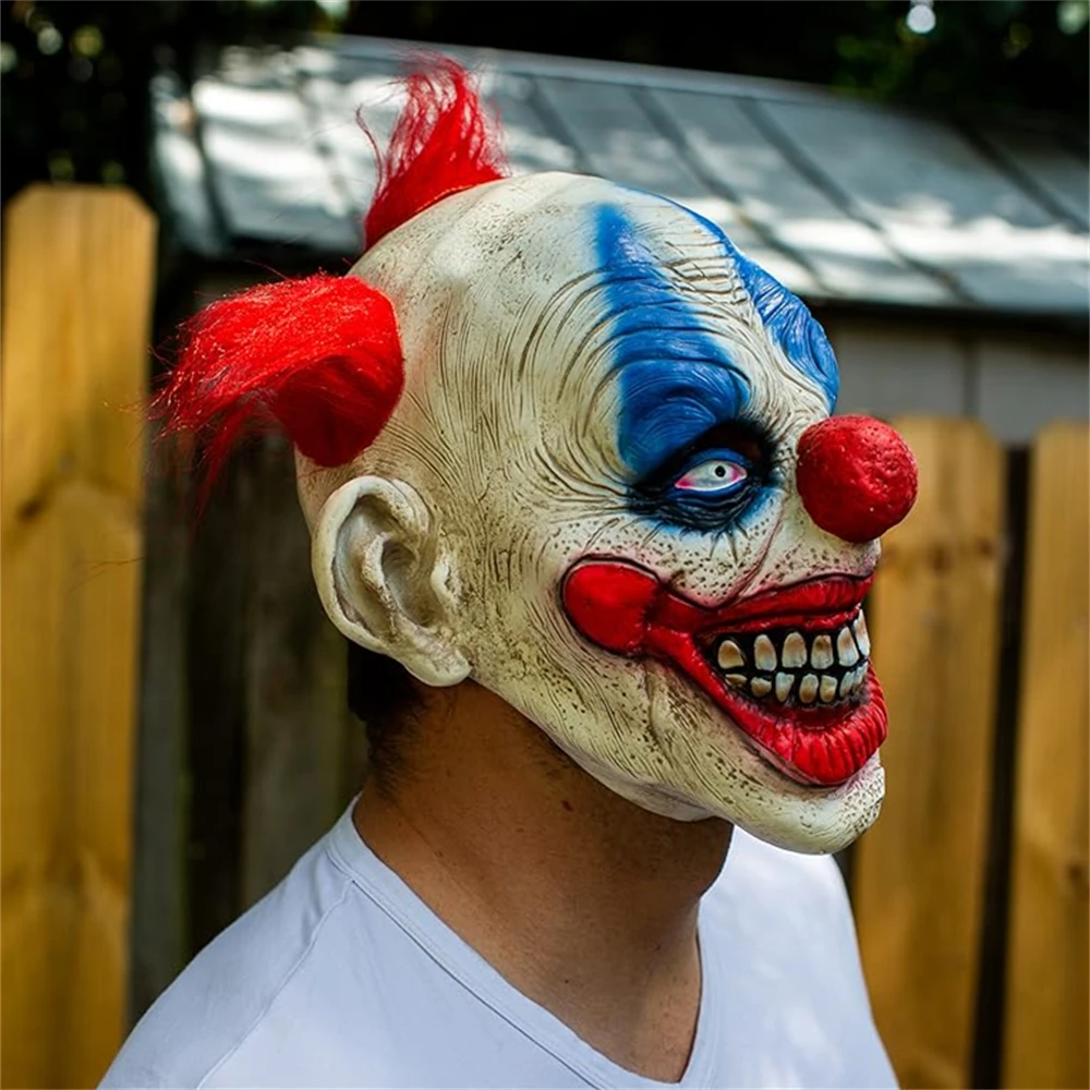 Latex Killer Clown Mask - Kf s c b ff ec bac a db j - Tenue de festival