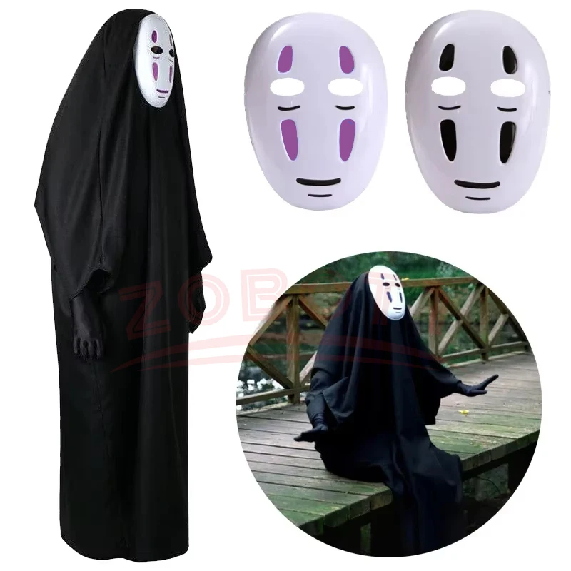 Kaonashi "No-Face" Costume from Spirited Away - Kf s bc f b a fc d cf cb effn - Tenue de festival
