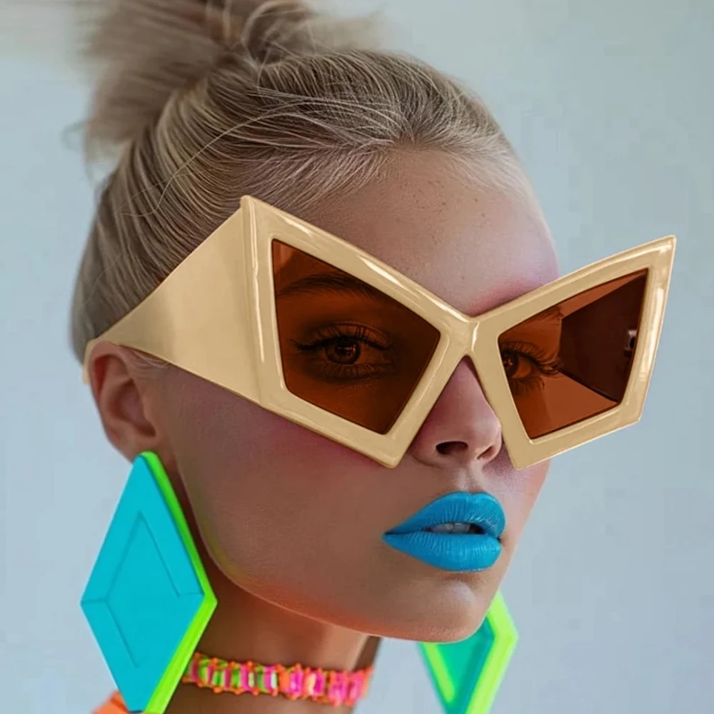 Oversized Retro Sunglasses - Kf s df df c dc c f e d - Tenue de festival