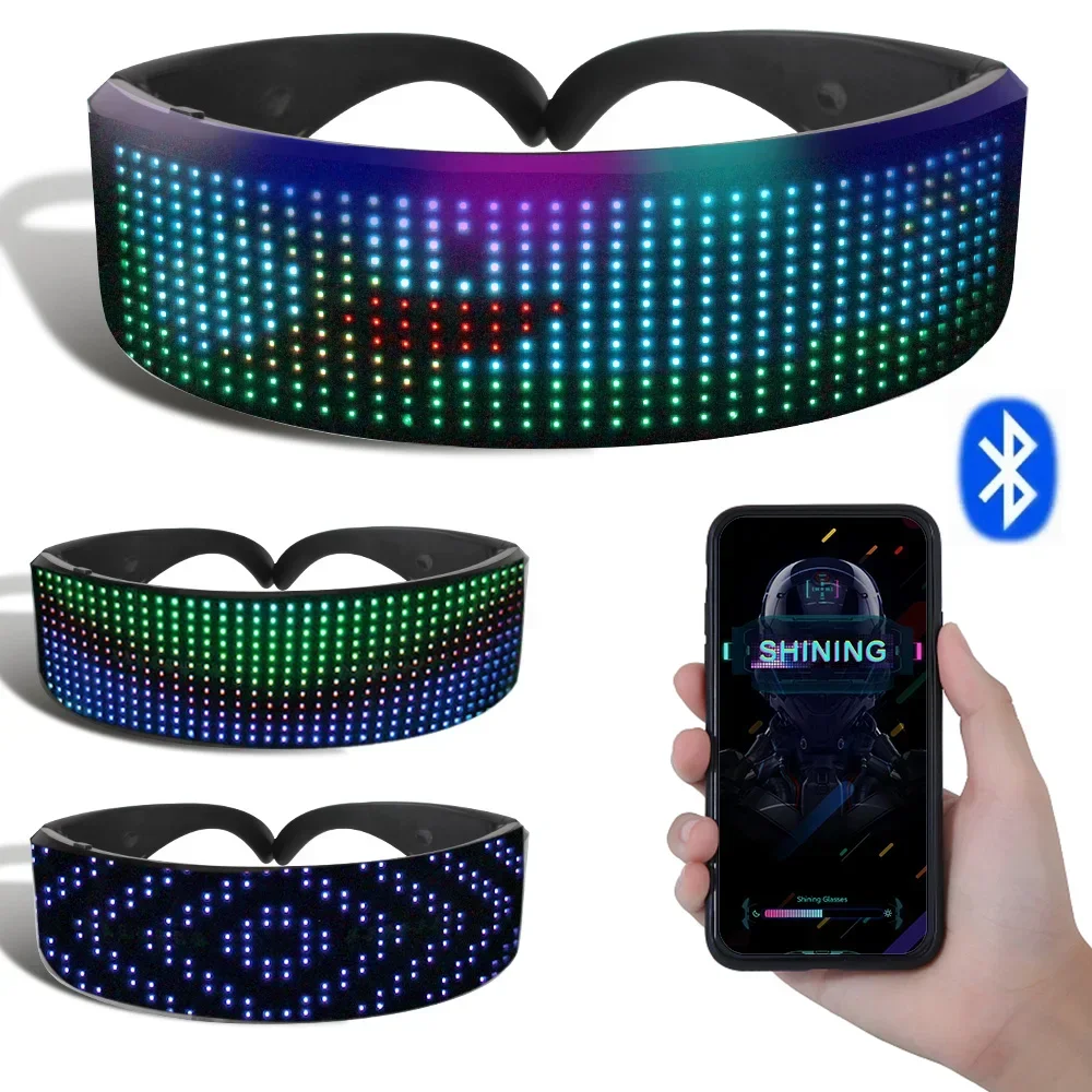 Lunettes futuristes LED connectés - Kf sd a f e c c c fa fap - Tenue de festival