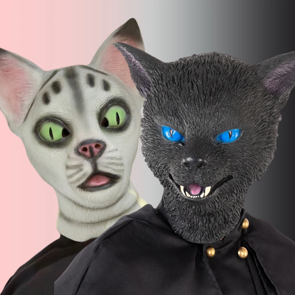 Latex Cat Mask - Kf sda e e be ea cb t - Tenue de festival