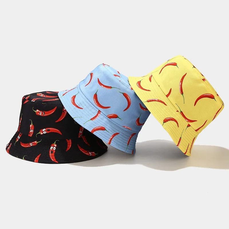 Chili Pattern Bucket Hat - Kf s d efe e e da d dab ek - Tenue de festival