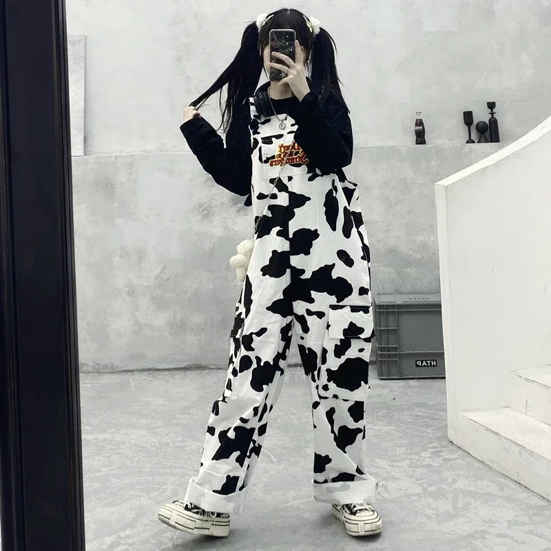 Cow Print Overalls - Kf s b a ee d af c e c a m - Tenue de festival
