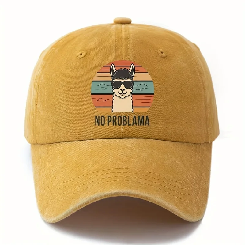 Casquette “No Problama” avec lama stylé lunettes de soleil - Kf s d e a fc c - Tenue de festival